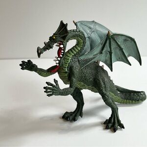 Plastoy Green Winged Dragon Figurine